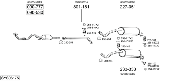 Sistema de gases de escape Seat IBIZA III