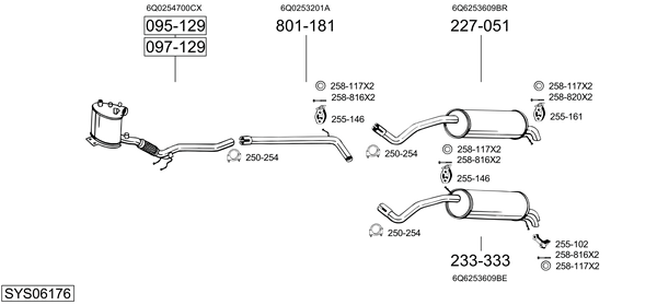 Sistema de gases de escape Seat IBIZA III