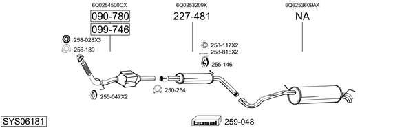 Sistema de gases de escape Seat IBIZA III