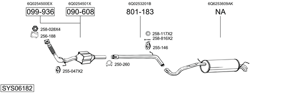 Sistema de gases de escape Seat IBIZA III