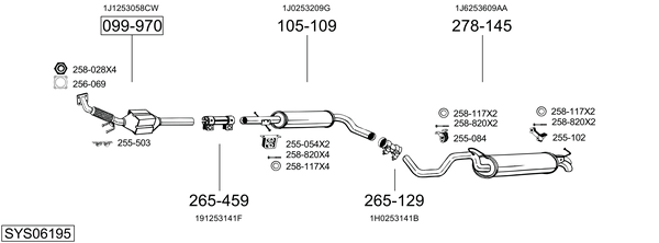 Sistema de gases de escape Seat LEON