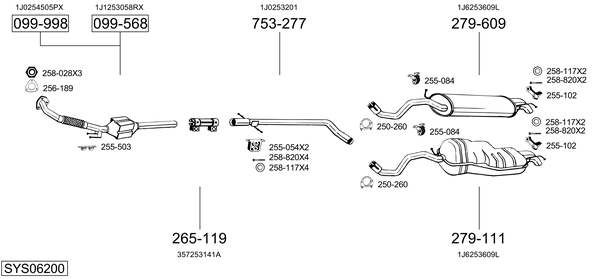 Sistema de gases de escape Seat LEON
