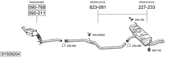 Sistema de gases de escape Seat LEON