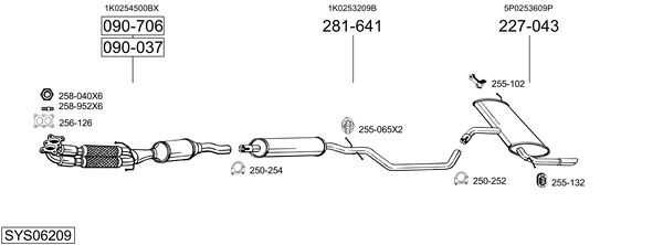 Sistema de gases de escape Seat LEON