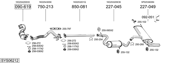 Sistema de gases de escape Seat LEON
