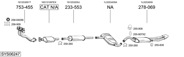 Sistema de gases de escape Seat TOLEDO I