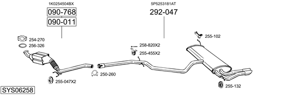 Sistema de gases de escape Seat TOLEDO III