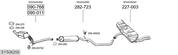 Sistema de gases de escape Seat TOLEDO III