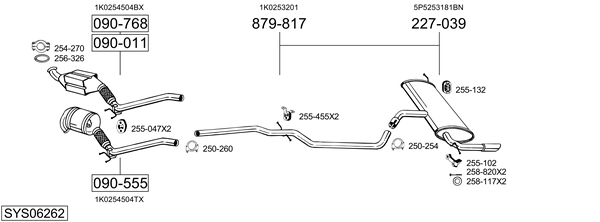 Sistema de gases de escape Seat TOLEDO III