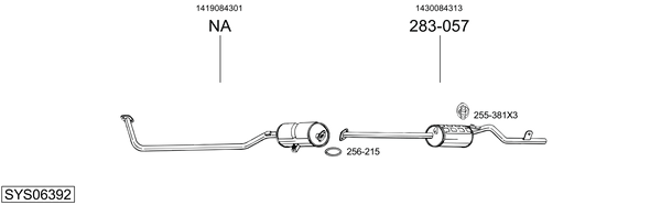 Sistema de gases de escape BOSAL SYS06392
