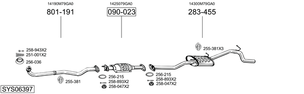 Sistema de gases de escape Suzuki ALTO VI