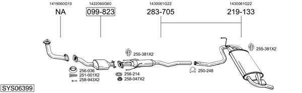 Sistema de gases de escape Suzuki BALENO Hatchback