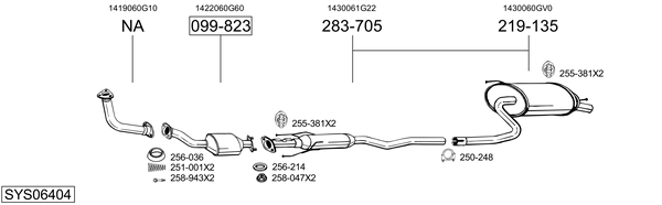 Sistema de gases de escape Suzuki BALENO