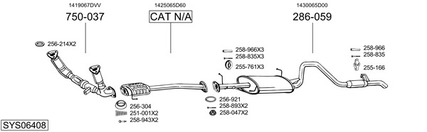 Sistema de gases de escape Suzuki GRAND VITARA I
