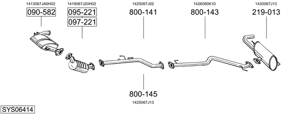Sistema de gases de escape Suzuki GRAND VITARA II