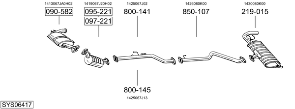 Sistema de gases de escape Suzuki GRAND VITARA II