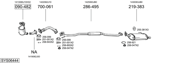 Sistema de gases de escape Suzuki SWIFT III