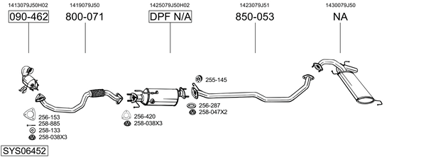 Sistema de gases de escape Suzuki SX4