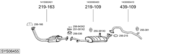 Sistema de gases de escape Suzuki VITARA
