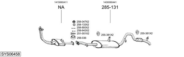 Sistema de gases de escape Suzuki VITARA