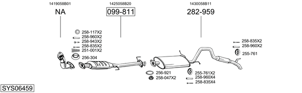 Sistema de gases de escape Suzuki VITARA