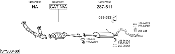 Sistema de gases de escape Suzuki VITARA