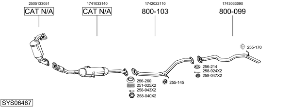 Sistema de gases de escape Toyota AURIS