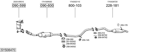 Sistema de gases de escape Toyota AURIS