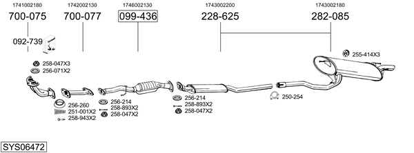 Sistema de gases de escape Toyota AVENSIS Liftback