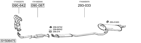 Sistema de gases de escape Toyota AVENSIS Liftback