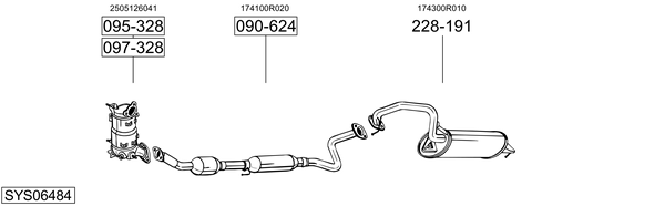 Sistema de gases de escape Toyota AVENSIS Saloon