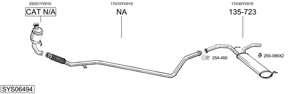 Sistema de gases de escape Toyota AYGO