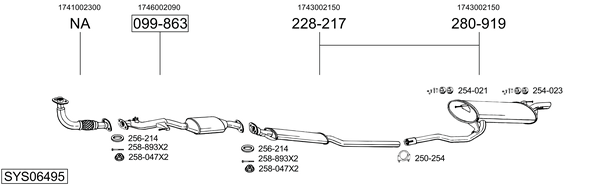 Sistema de gases de escape Toyota CARINA E VI Sportswagon