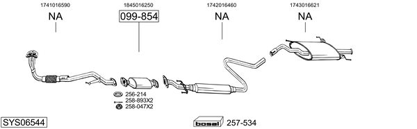 Sistema de gases de escape Toyota CARINA V