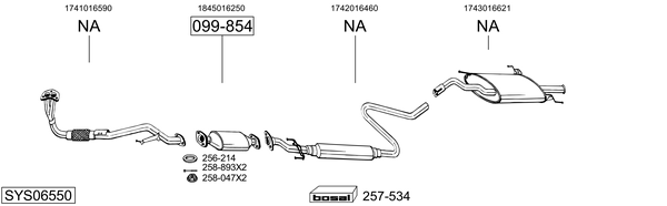 Sistema de gases de escape Toyota CARINA V Saloon