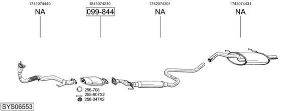Sistema de gases de escape Toyota CARINA V Saloon