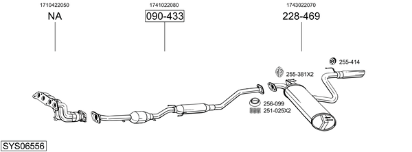 Sistema de gases de escape Toyota CELICA Coupe