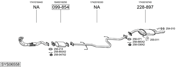 Sistema de gases de escape Toyota COROLLA Compact · Toyota COROLLA Liftback