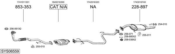 Sistema de gases de escape Toyota COROLLA Compact · Toyota COROLLA Liftback