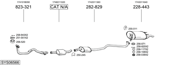 Sistema de gases de escape Toyota COROLLA