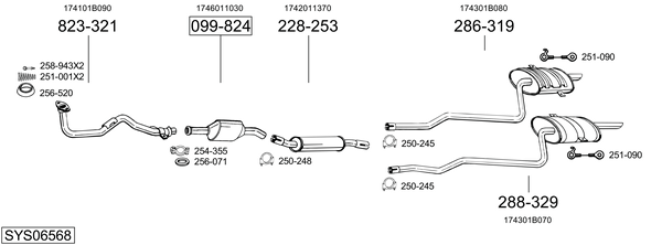 Sistema de gases de escape Toyota COROLLA Liftback · Toyota COROLLA Compact