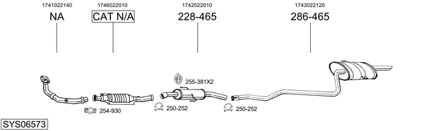 Sistema de gases de escape Toyota COROLLA