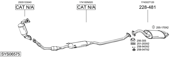 Sistema de gases de escape Toyota COROLLA