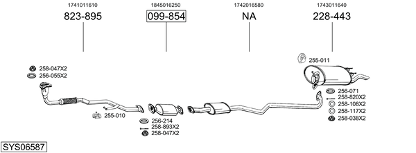 Sistema de gases de escape Toyota COROLLA Estate