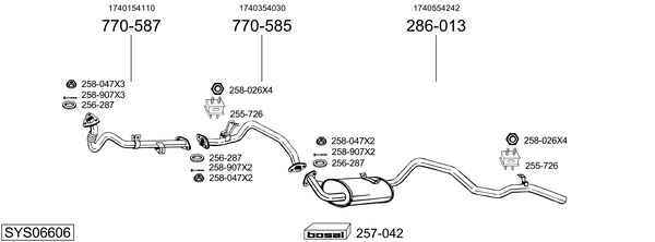 Sistema de gases de escape Toyota LAND CRUISER