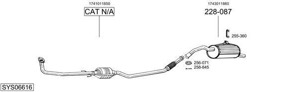Sistema de gases de escape Toyota PASEO Coupe