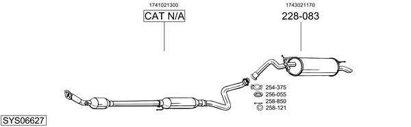 Sistema de gases de escape Toyota PRIUS Saloon
