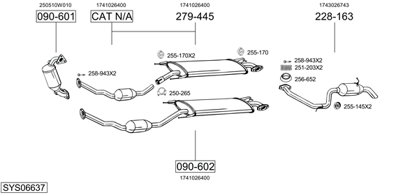 Sistema de gases de escape Toyota RAV 4 III