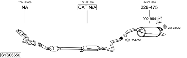Sistema de gases de escape Toyota YARIS