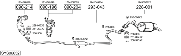 Sistema de gases de escape Toyota YARIS